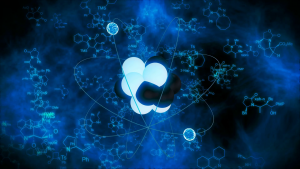 videoblocks abstract atom model animation and chemistry formulas on a blue energy background haswayj2g thumbnail full01